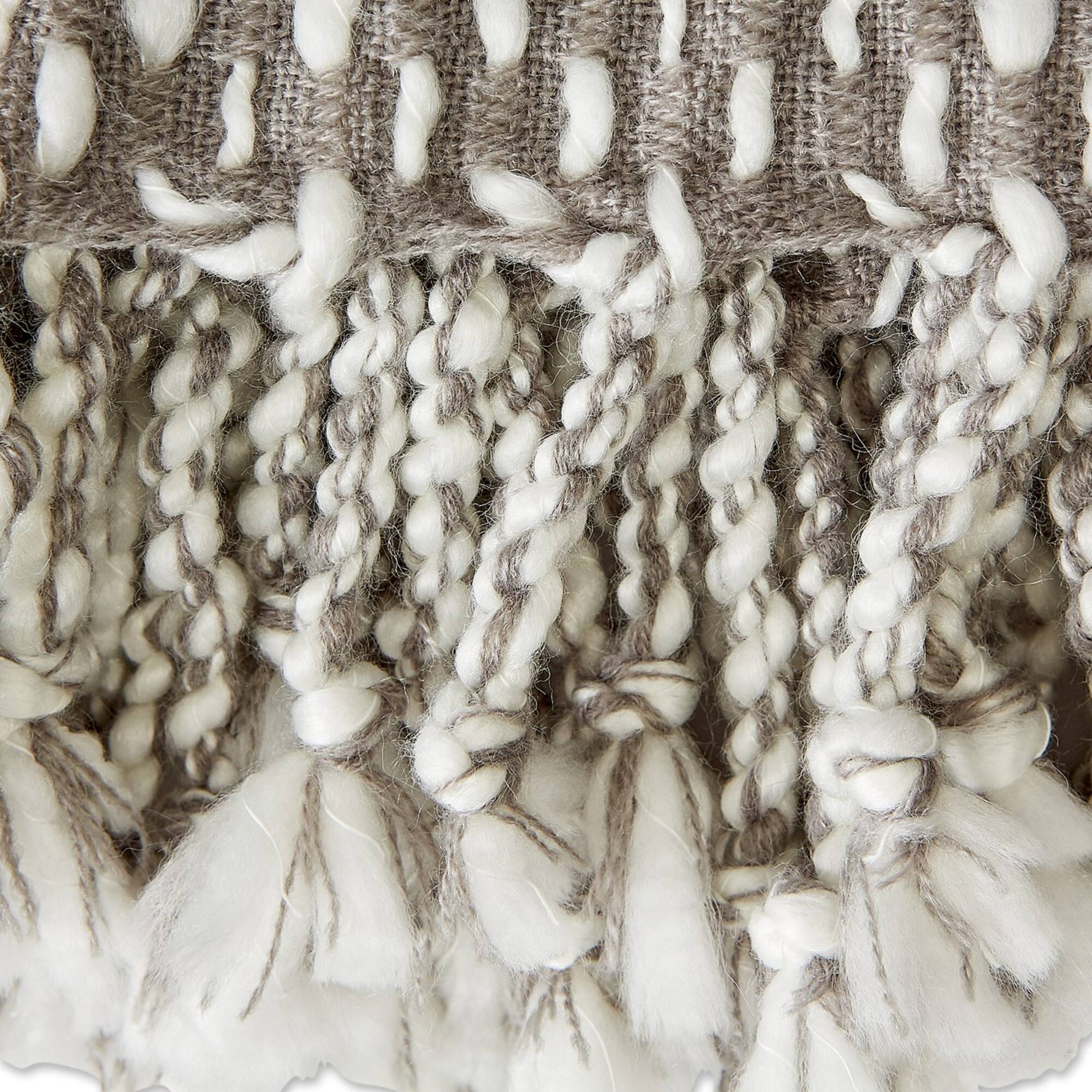 DII® Gray & White Textured Acrylic Throw